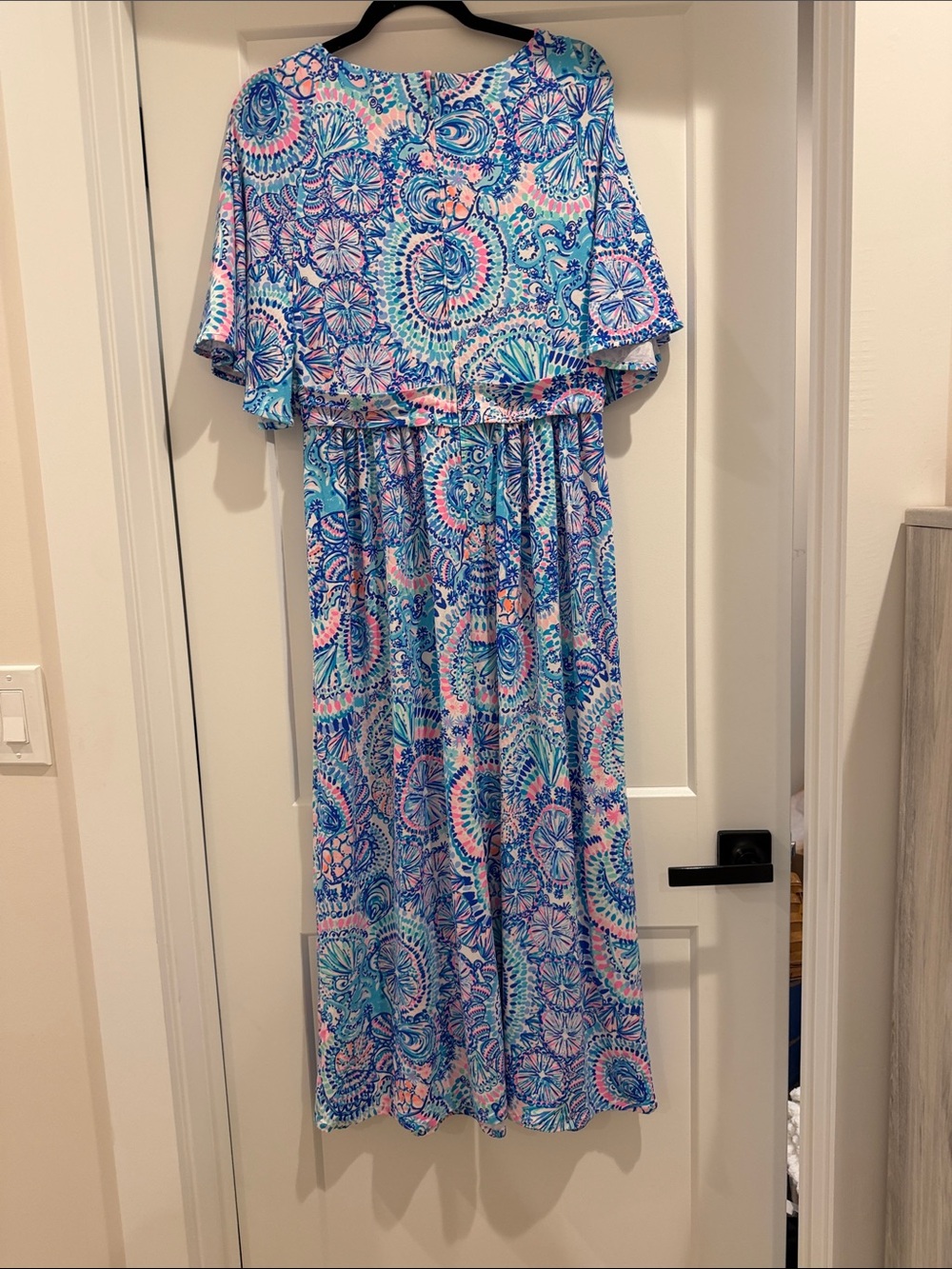 Lilly Pulitzer Blue Pink Green Paisley Maxi Dress - Picture 8 of 10